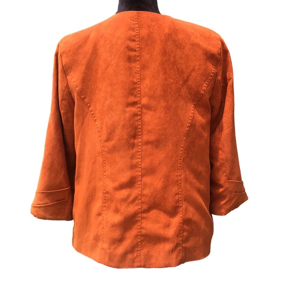 CJ Banks Suede Like Brown Jacket size 14 - Picture 4 of 7